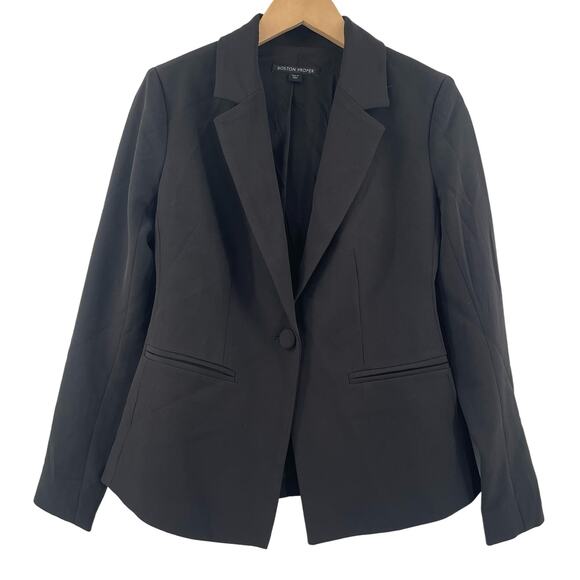 NEW BOSTON PROPER Blazer Size 4 Black NWOT Spandex Blend Stretch Business Casual - Picture 1 of 13